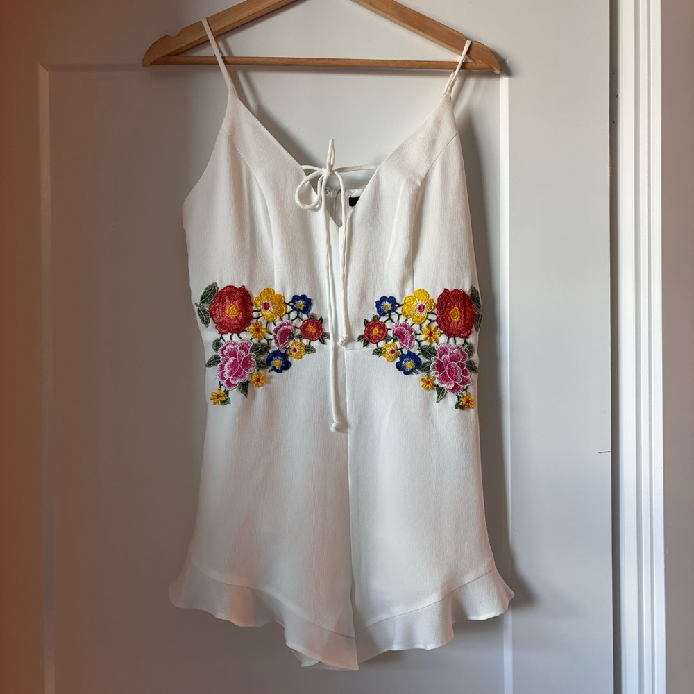 Embroidered forever 21 romper